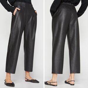 Brochu Walker The Fiera Pant Womens S Black Soft Vegan Leather High Rise Cropped